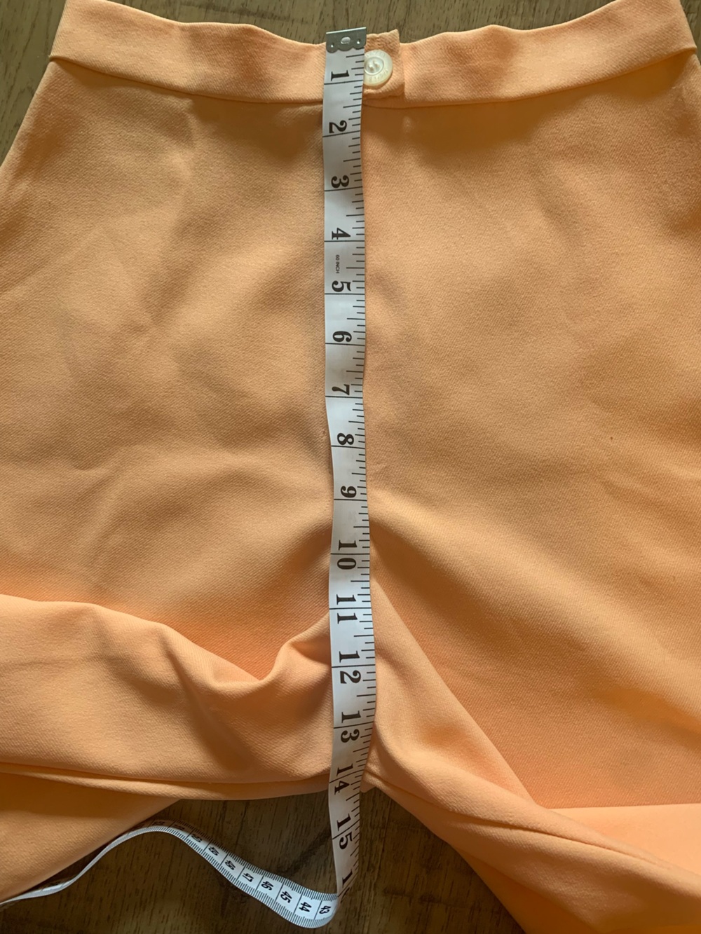 Vintage, handmade Light Peach High-waisted Wide-leg Short - Picture 4 of 6